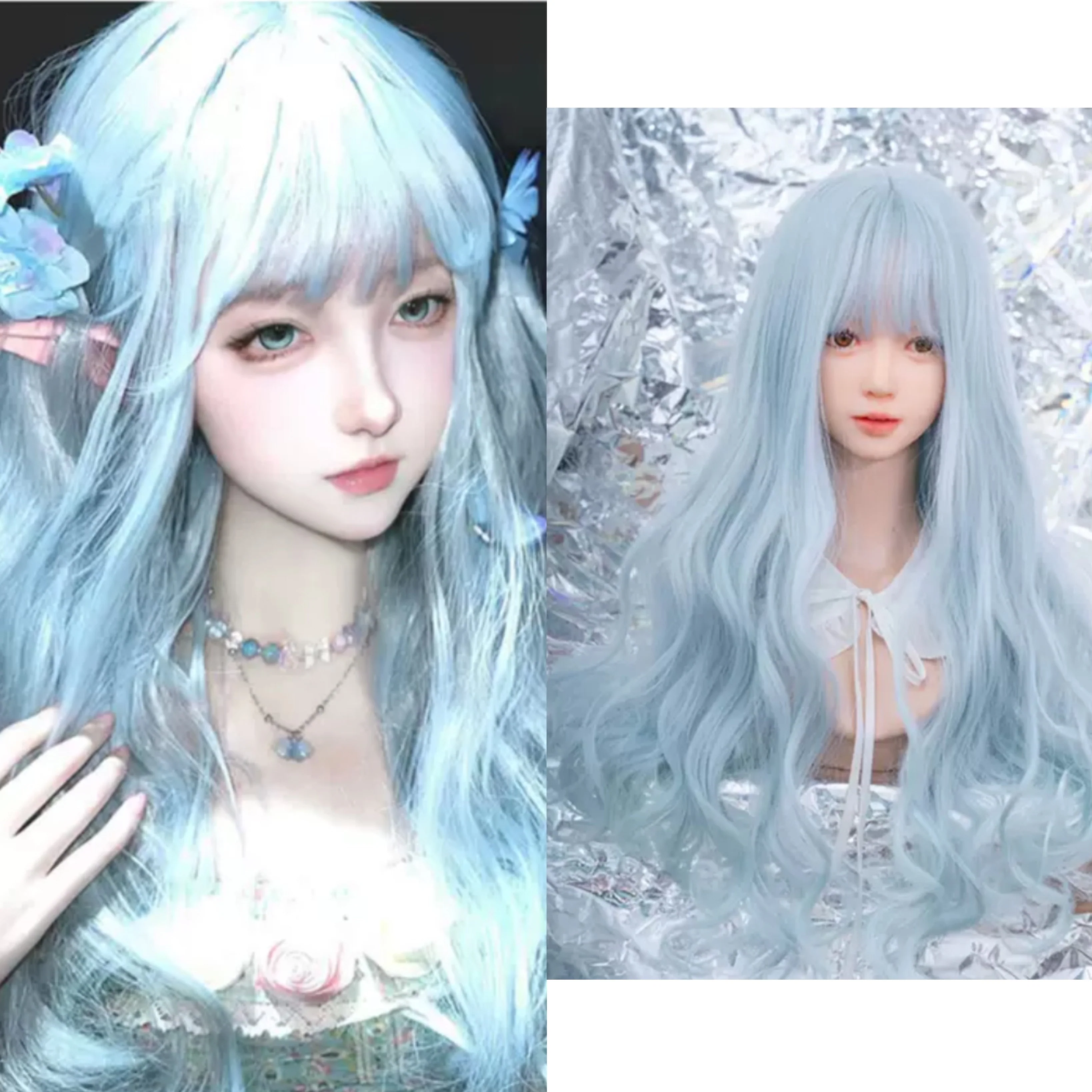 ใStar DreamใBlue Long Curly Wig HA2633 - Image 2
