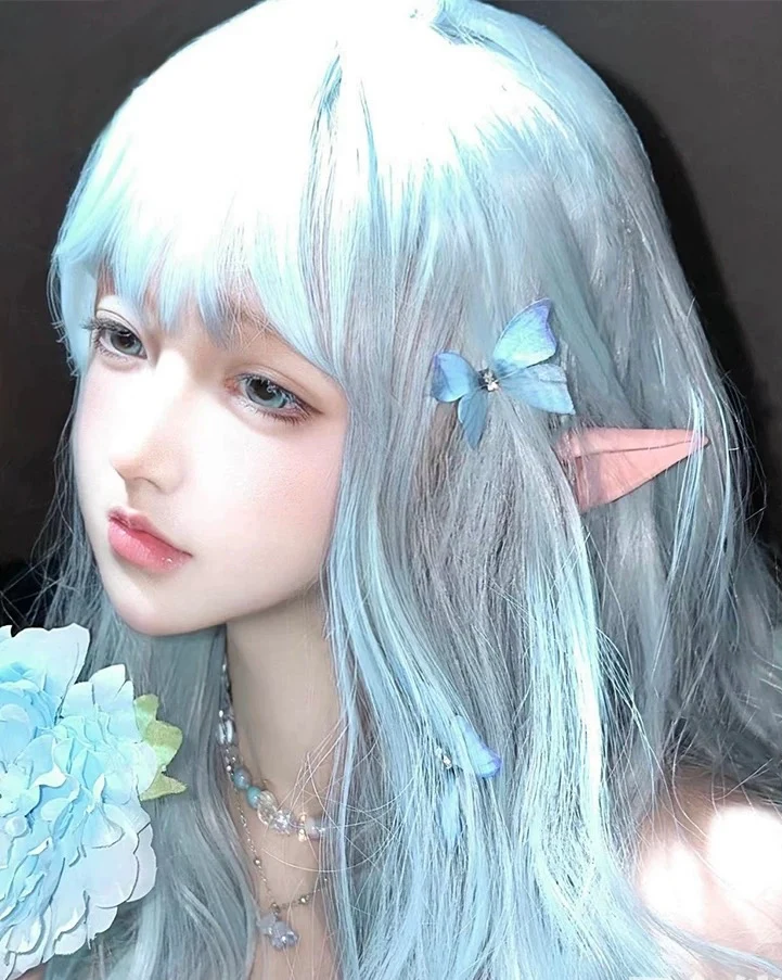 ใStar DreamใBlue Long Curly Wig HA2633 - Image 5