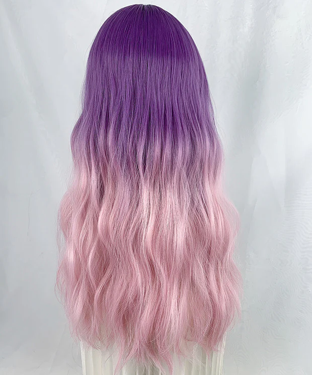 Starry powder blue gradient long curly hair  HA0305 - Image 3