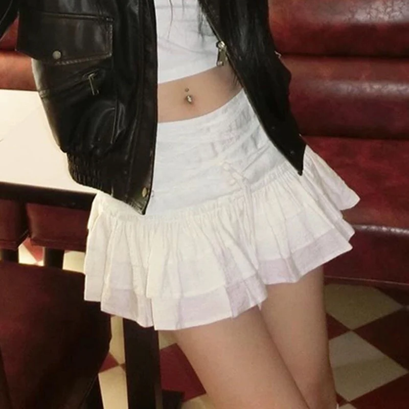 Strapped low waist pleated skirt HA2358 - Image 4