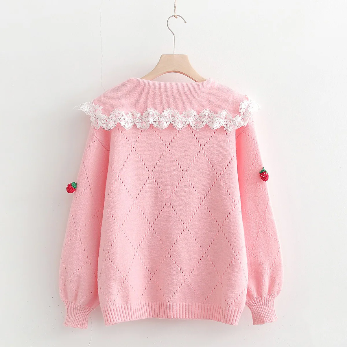 Strawberry Diamond Knit Cardigan HA1219 - Image 4