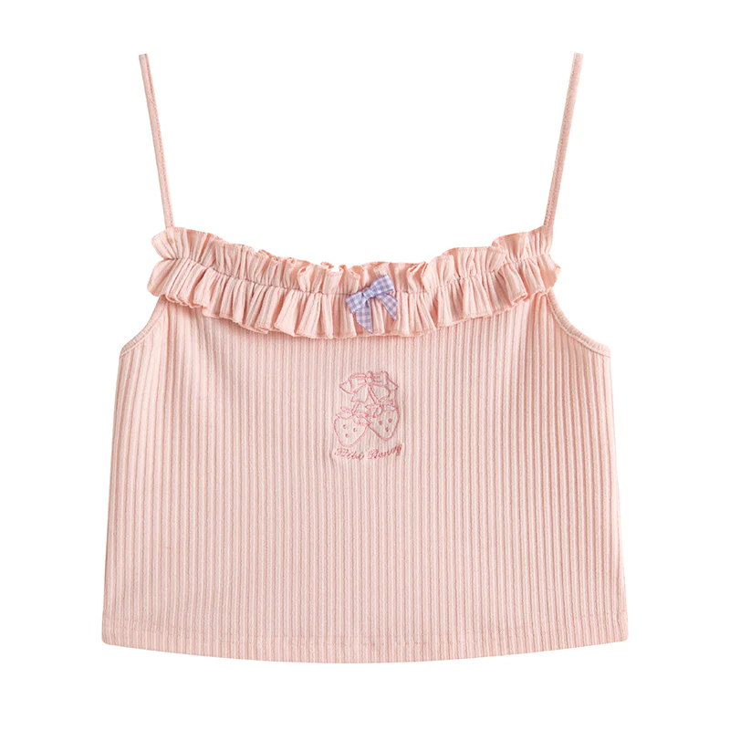 Strawberry Embroidered Camisole   HA0426 - Image 5