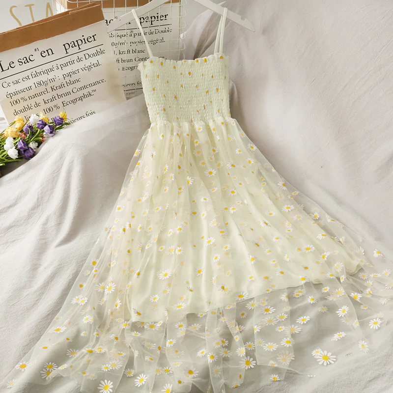 Super fairy daisy mesh suspender dress  HA0864 - Image 4