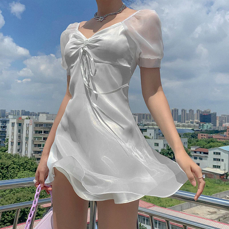 Super fairy temperament pure mesh dress   HA0838 - Image 4