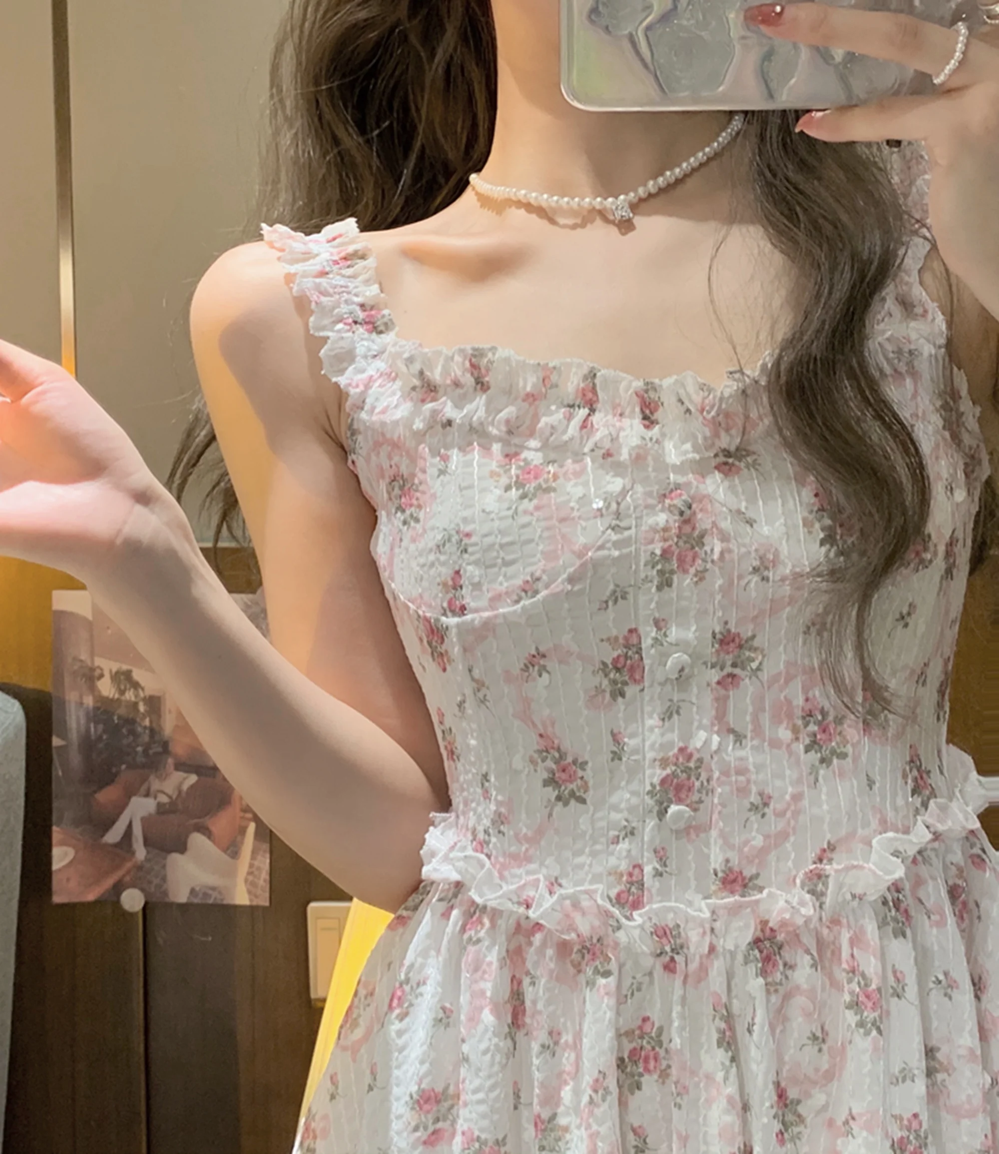 Sweet and Chic Gentle Floral Dress  HA0629 - Image 2