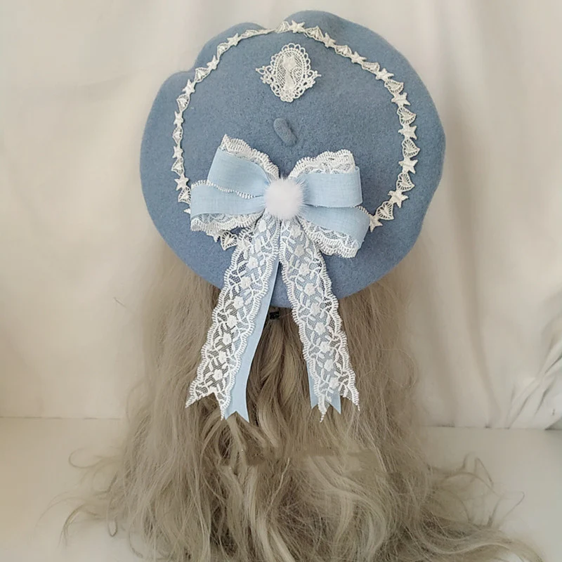 Sweet and cute all-match beret for girls HA0863 - Image 3