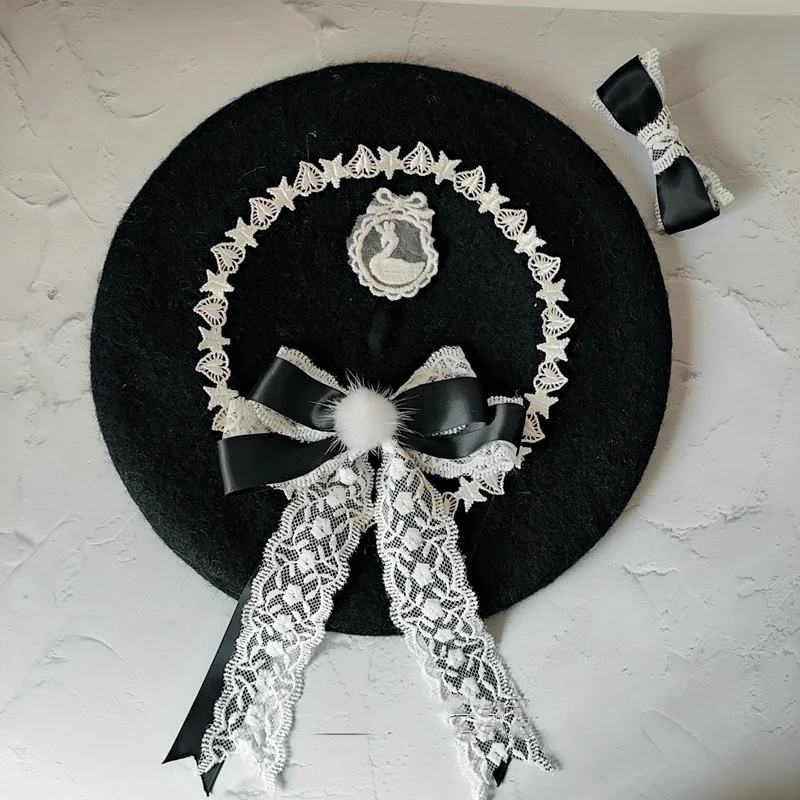 Sweet and cute all-match beret for girls HA0863 - Image 4
