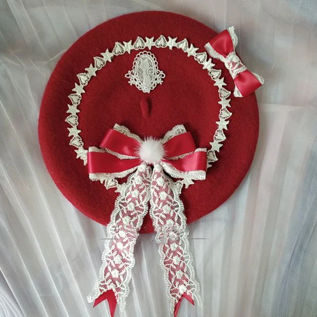 Sweet and cute all-match beret for girls HA0863 - Image 5