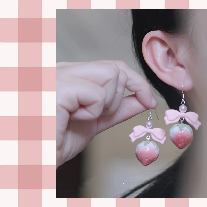 Sweet and cute bow earrings and ear clips   HA1971 - Image 2