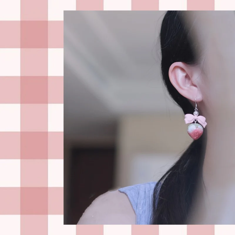 Sweet and cute bow earrings and ear clips   HA1971 - Image 6