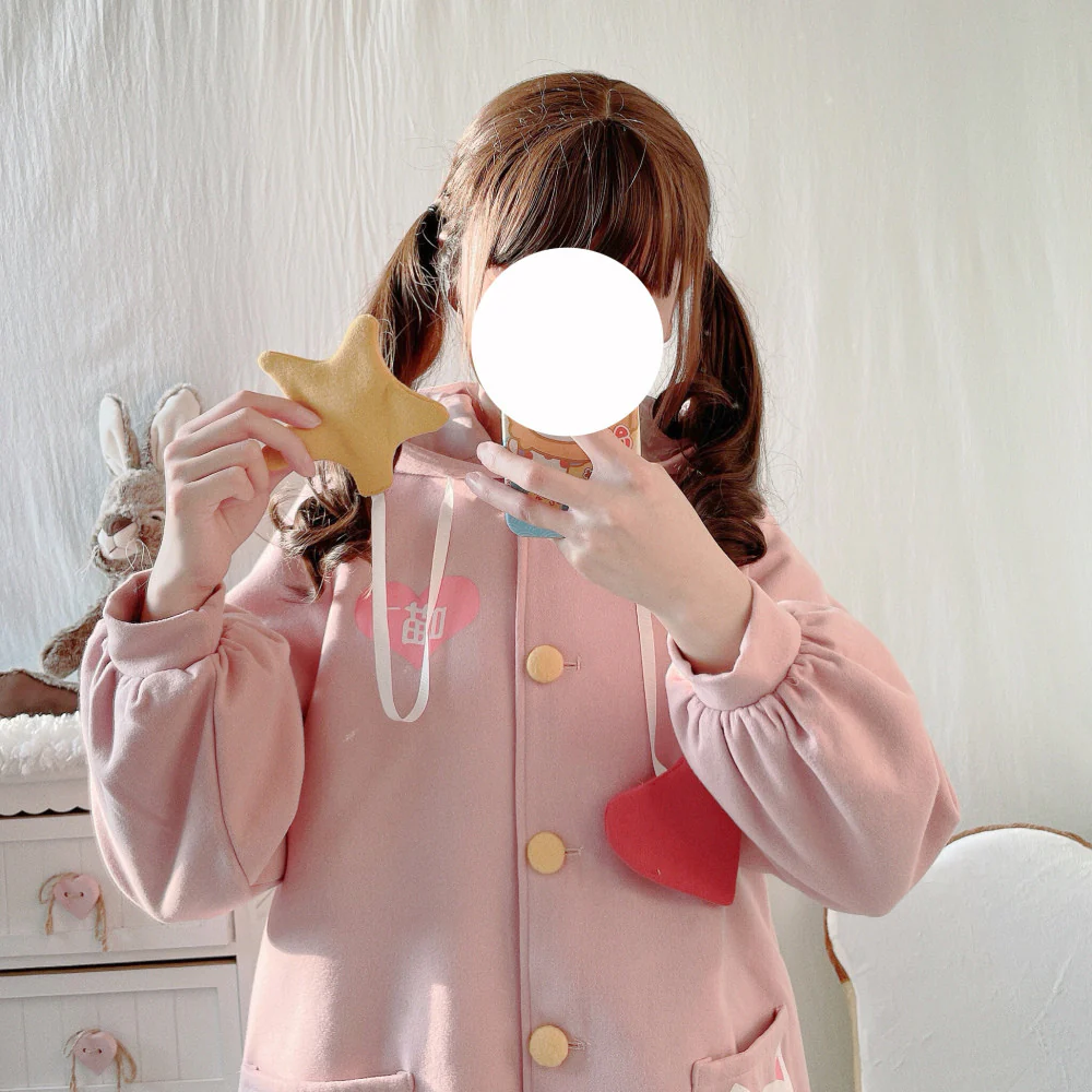 Sweet and cute cat embroidered coat   HA1141 - Image 3