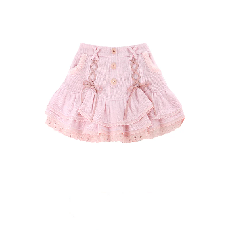 Sweet and cute girly knitted cake skirt   HA0602 - Image 4