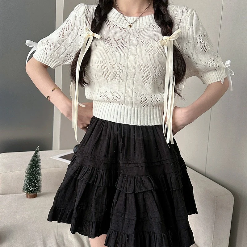 Sweet and cute high waist skirt cake skirt   HA2135 - Image 3