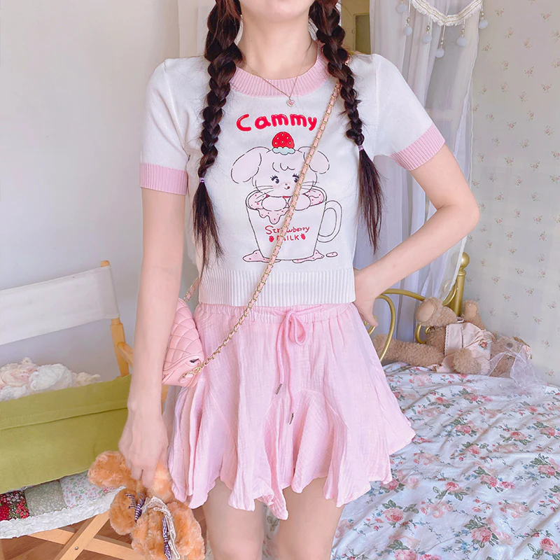 Sweet and cute short sleeve t-shirt    HA0527 - Image 3
