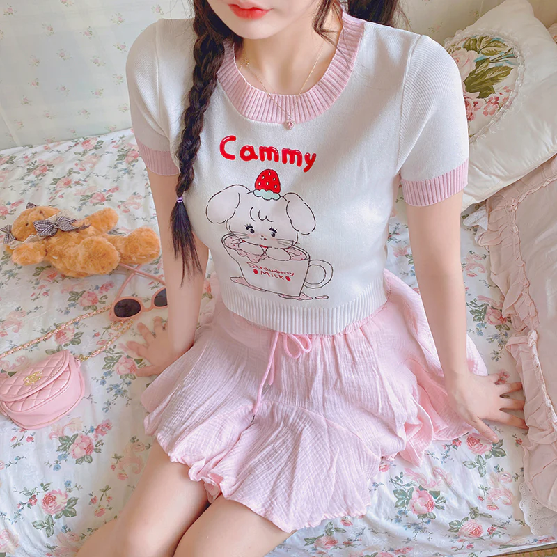 Sweet and cute short sleeve t-shirt    HA0527 - Image 4