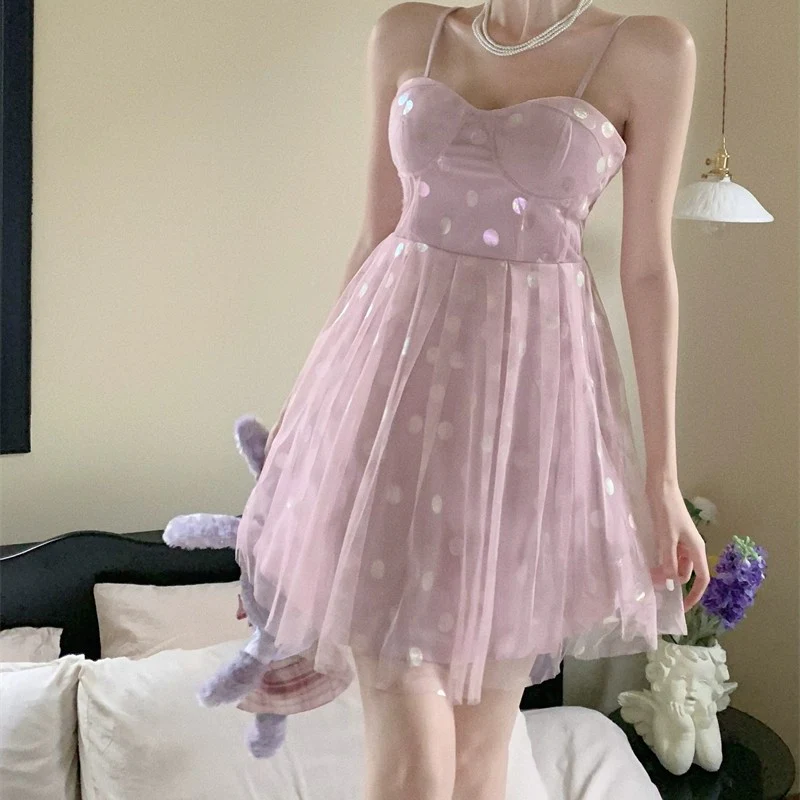 Sweet and Gentle Mesh Dress HA1908 - Image 2