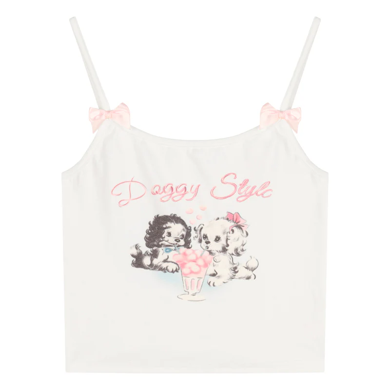Sweet and Spicy Bow White Tank Top HA1732 - Image 6
