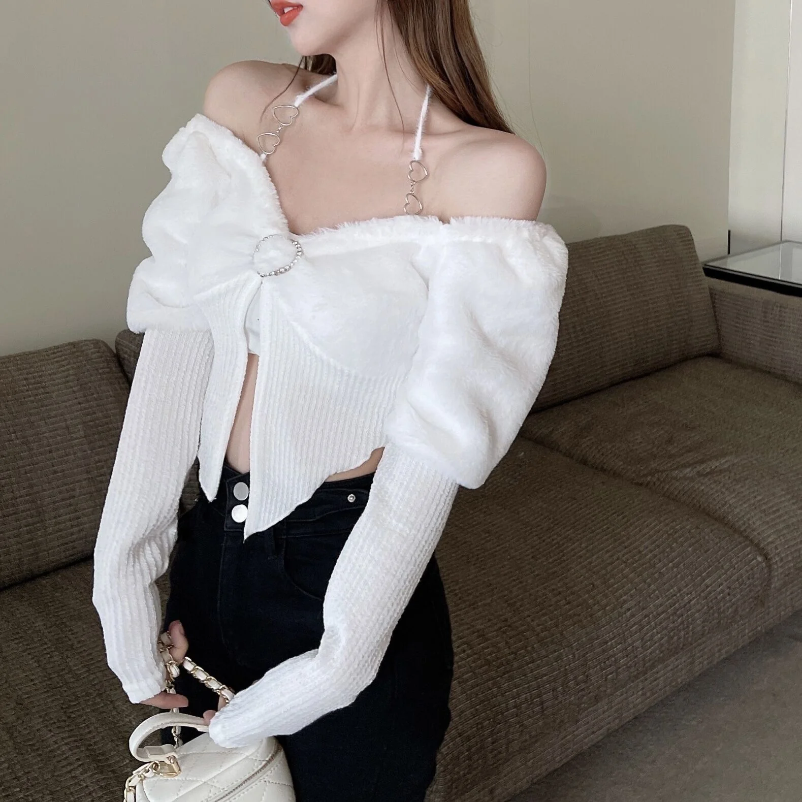 Sweet and Spicy Knitted Base Layer Top   HA1489 - Image 4