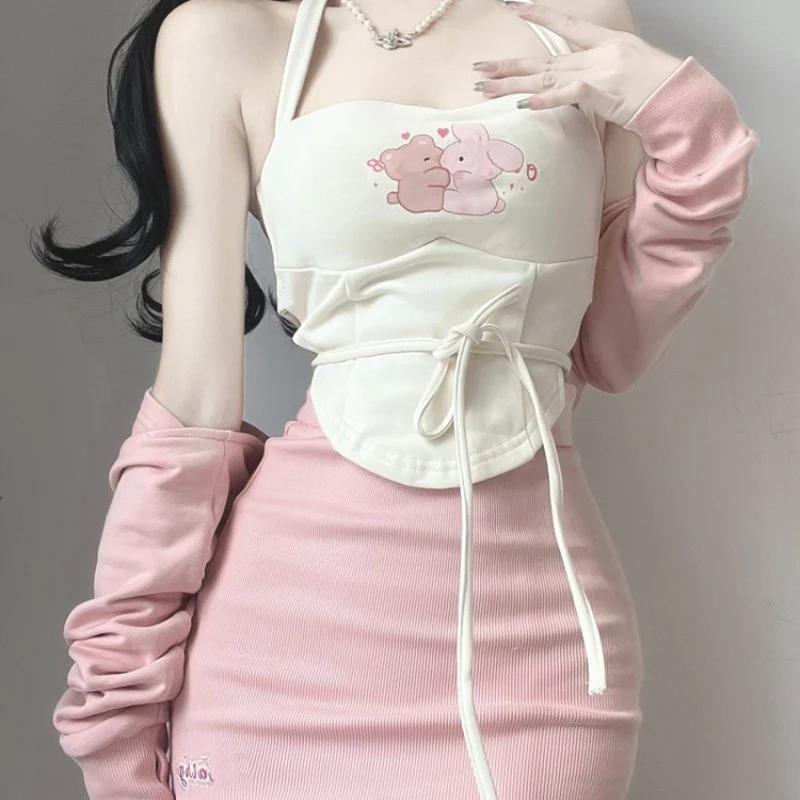Sweet and spicy pink three-piece set   HA1644 - Image 3