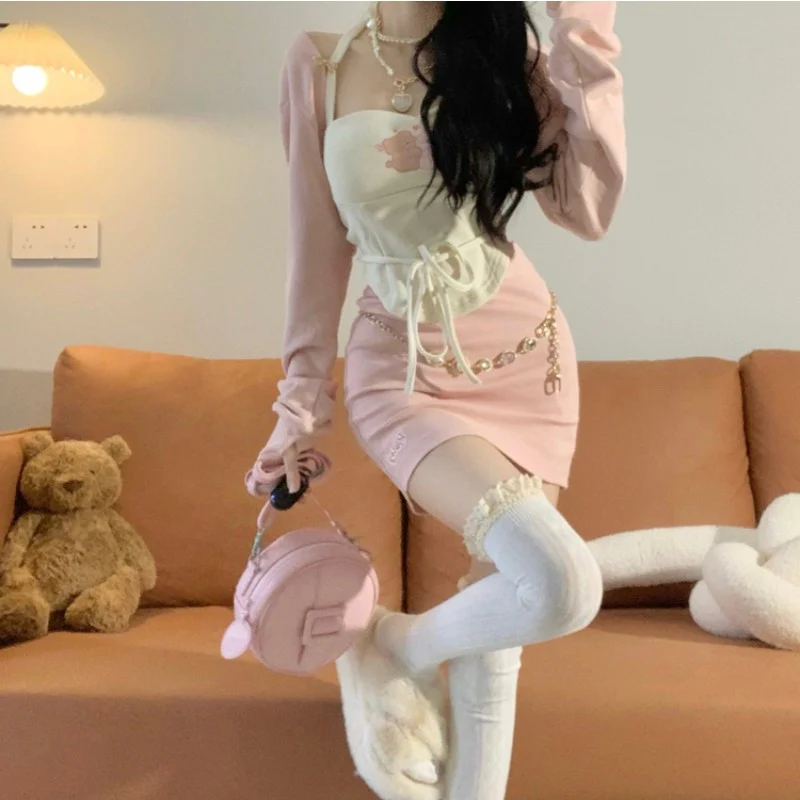 Sweet and spicy pink three-piece set   HA1644 - Image 4
