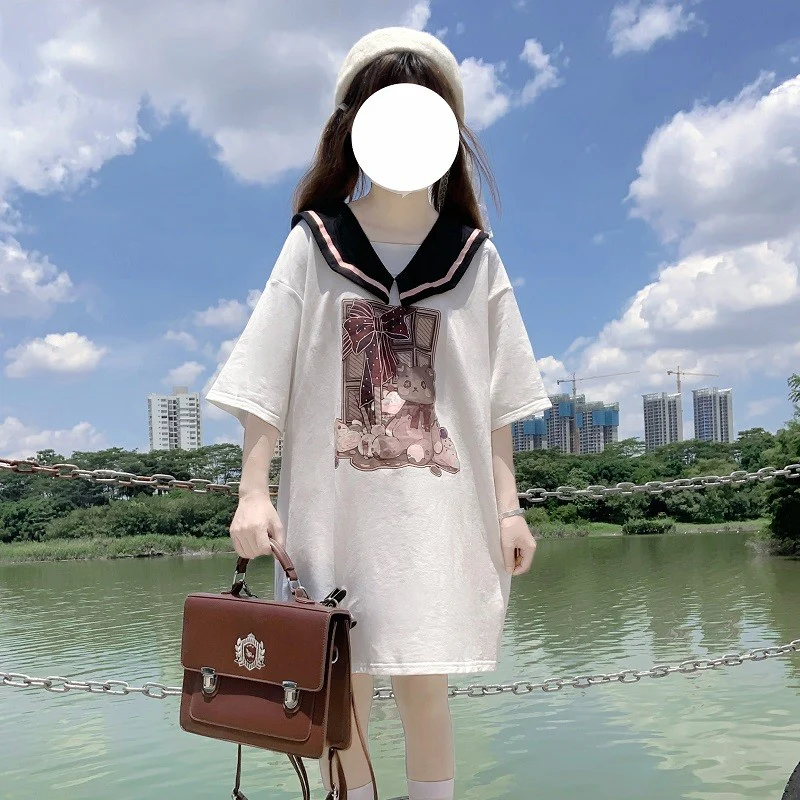 Sweet bear print bottoming shirt   HA1500 - Image 3
