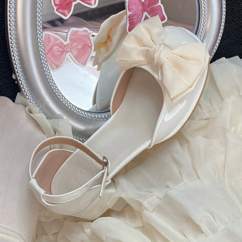 Sweet Bow Chunky Heel Mary Jane Shoes    HA1938 - Image 3