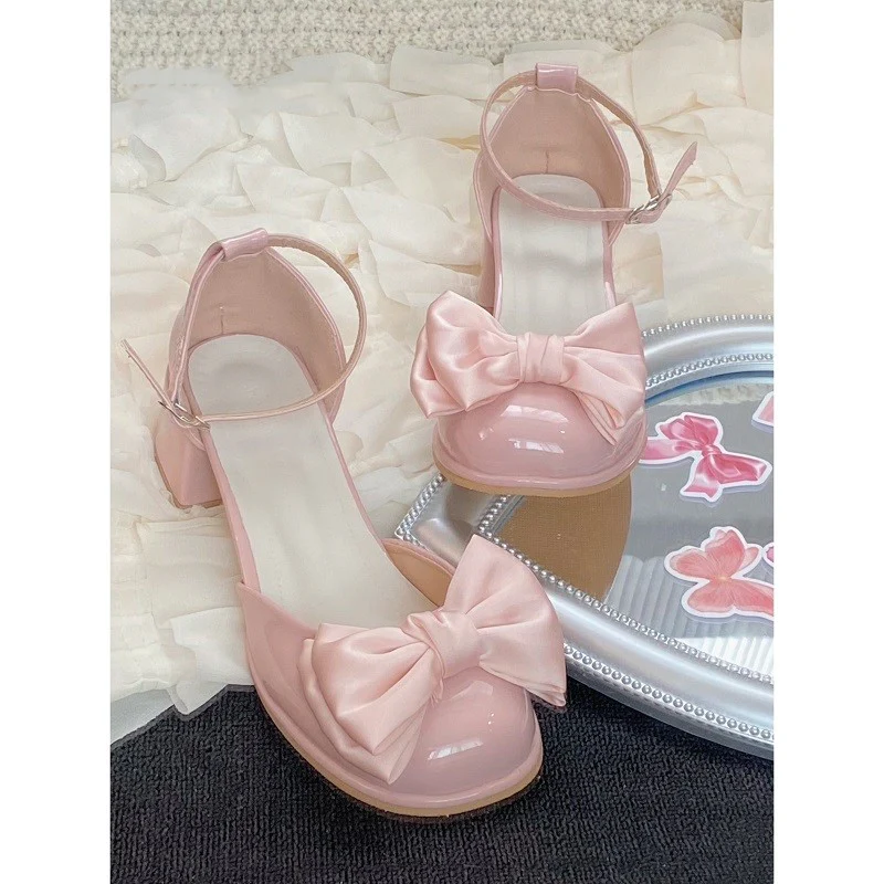 Sweet Bow Chunky Heel Mary Jane Shoes    HA1938 - Image 5