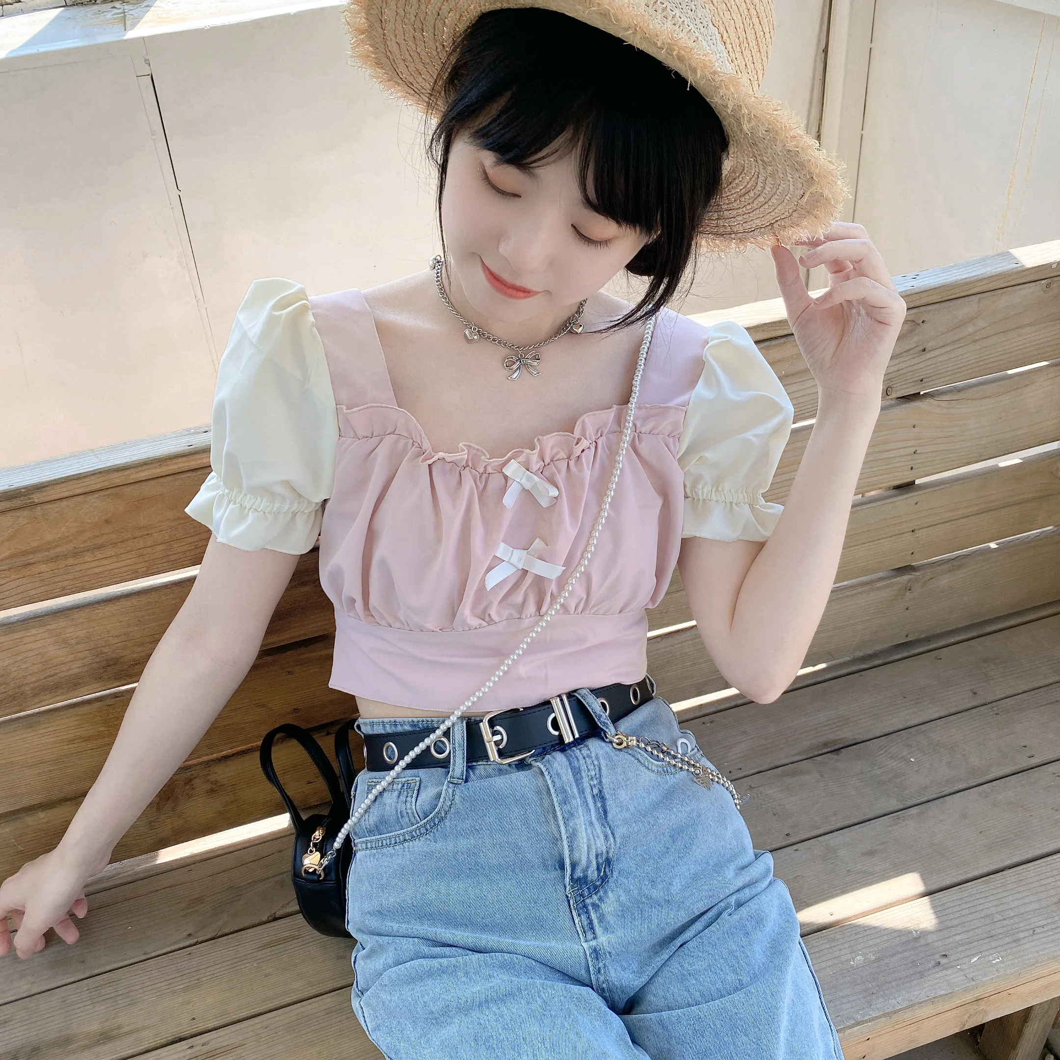 Sweet bow cute top    HA0408 - Image 2