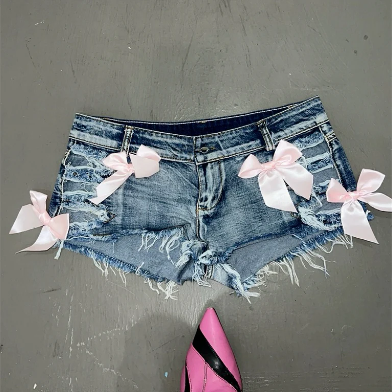 Sweet bow denim suit HA2483 - Image 6