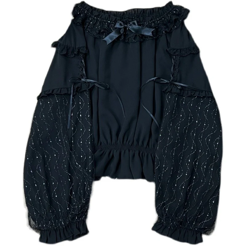 Sweet Bow Mesh Long Sleeves   HA1410 - Image 7