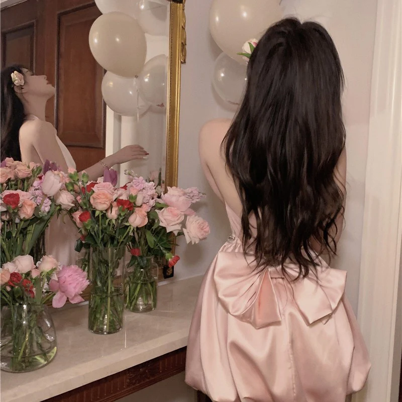 Sweet Bow Pink Bud Dress   HA2119 - Image 4