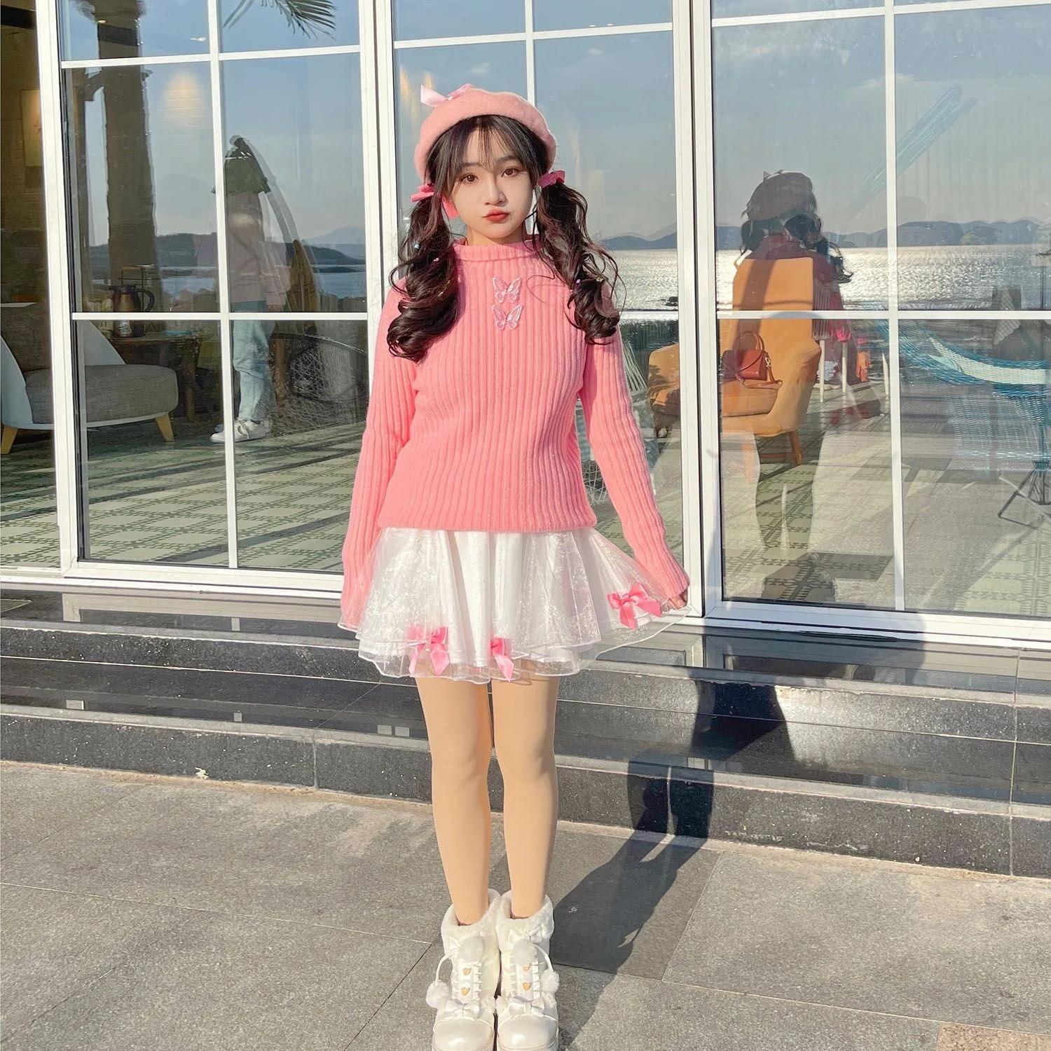 Sweet Bowknot Mesh Skirt  HA1408 - Image 9