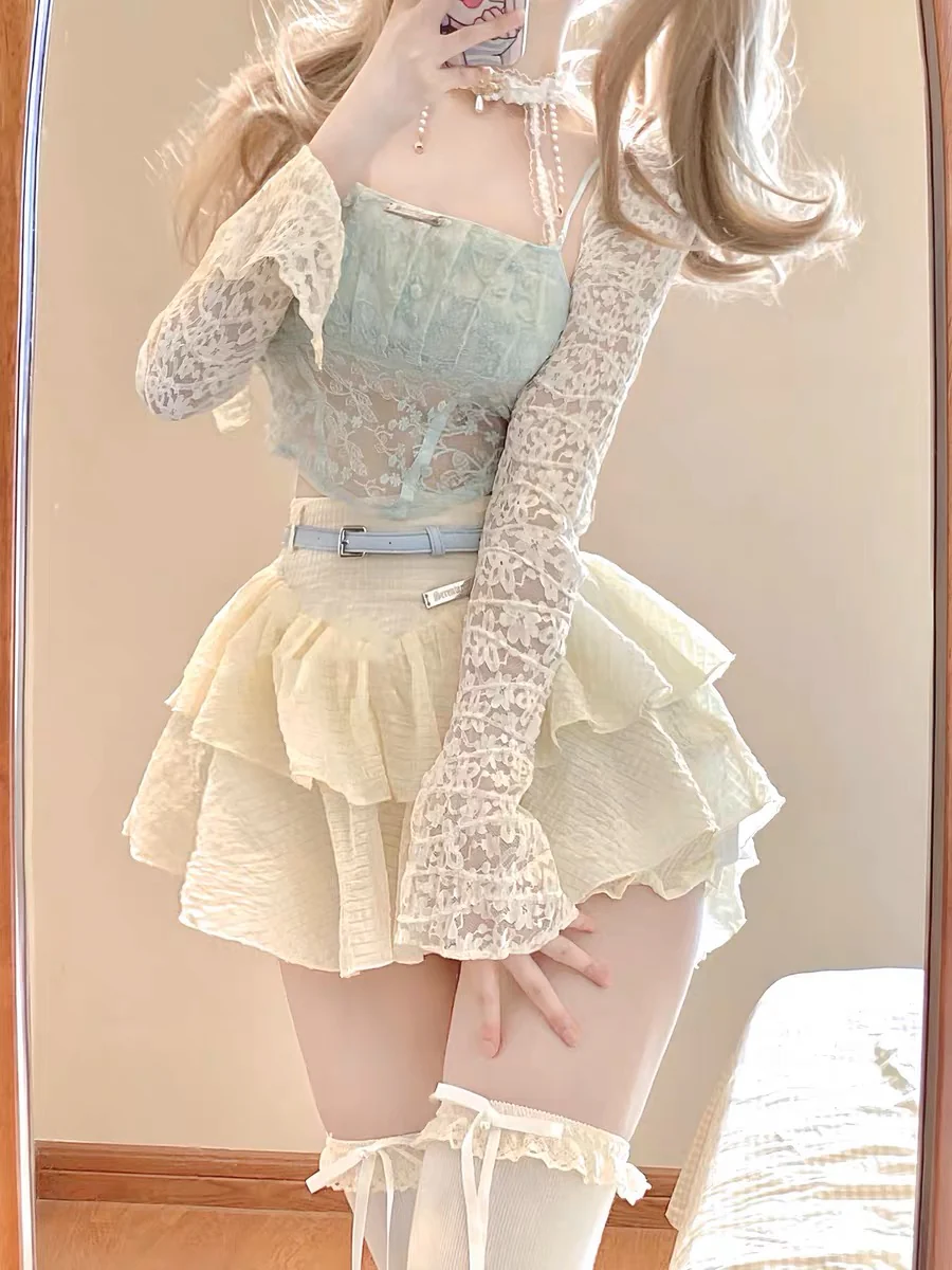 Sweet cake skirt three-piece suit HA2223 - Image 3