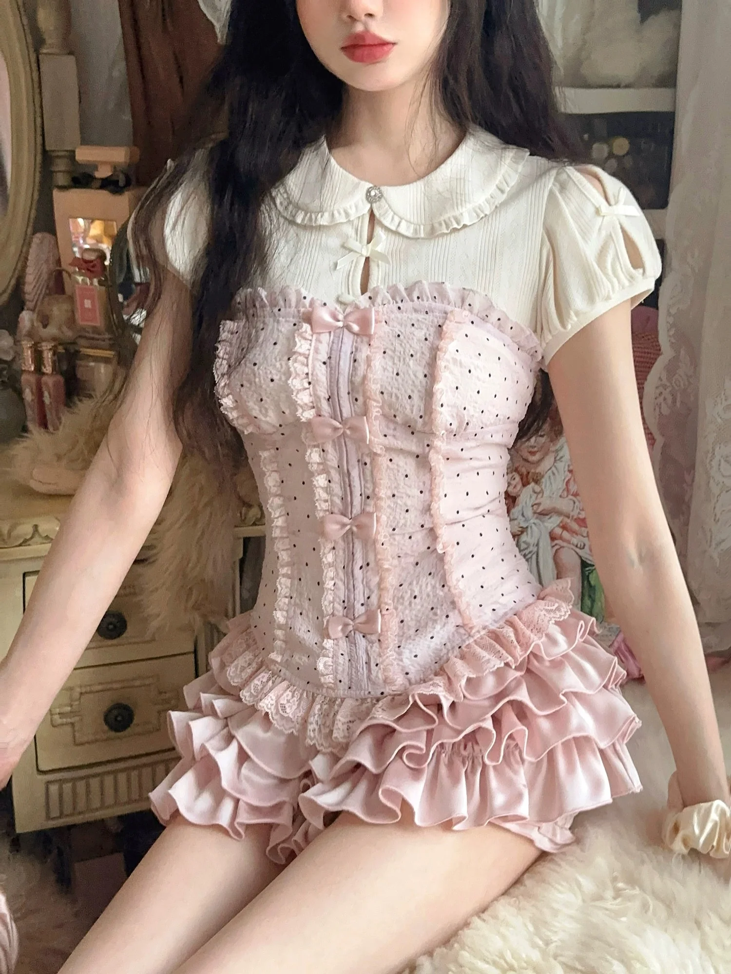 Sweet chiffon set HA2505 - Image 3