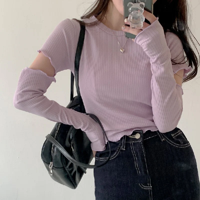 Sweet Cream Sleeve T-Shirt  HA1635 - Image 3