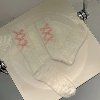 Sweet Girl Bow Knot Socks   HA1525 - Image 3