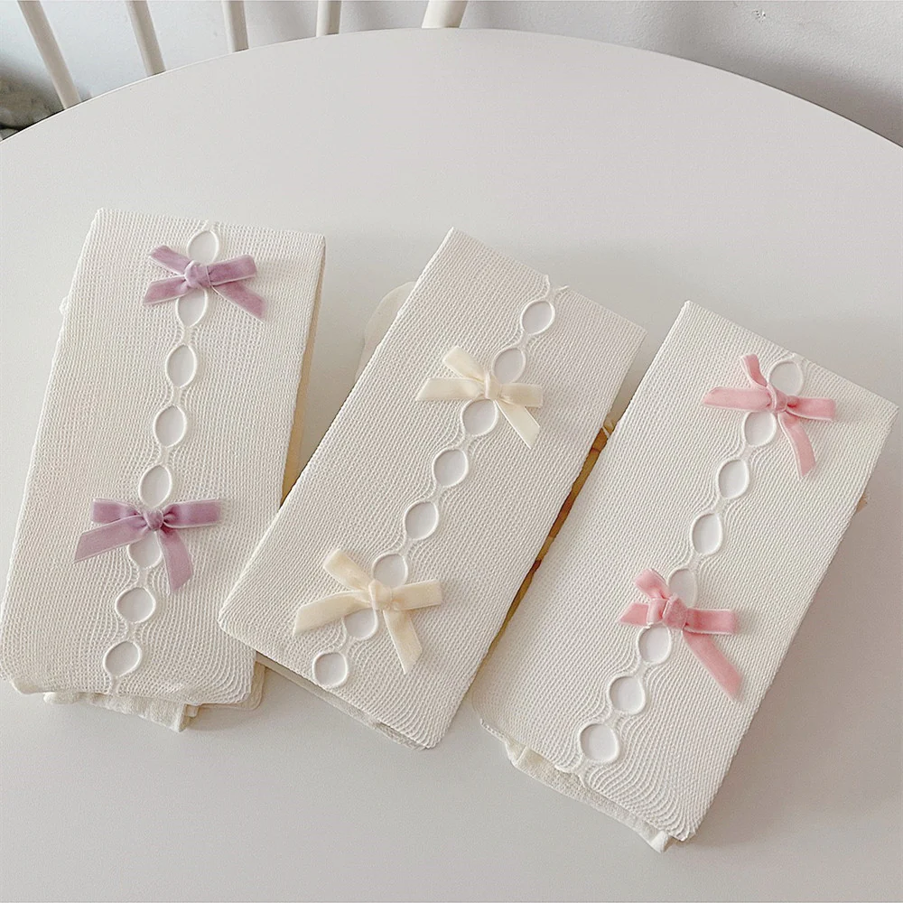 Sweet Girl Hollow Handmade Bow Net Socks  HA0865 - Image 8