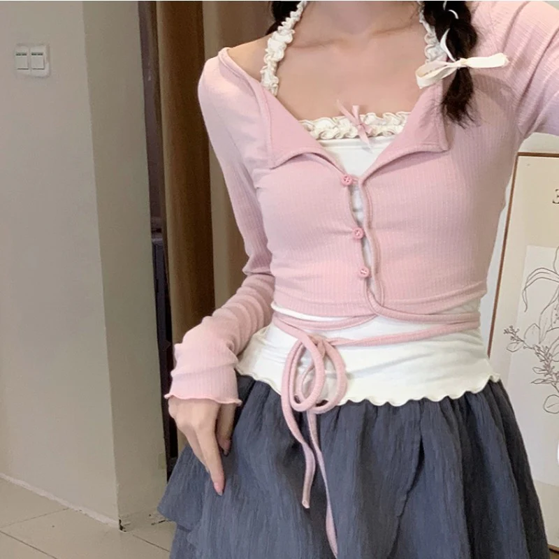 Sweet halter neck vest skirt suit   HA1658 - Image 2