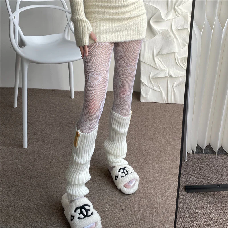 Sweet Heart Jacquard Net Socks   HA0805 - Image 3
