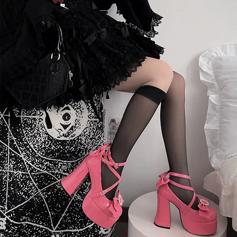 Sweet high-heeled strappy princess shoes   HA1917 - Image 4