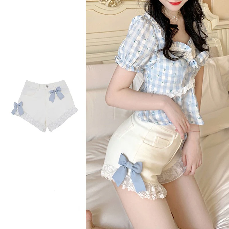 Sweet high waist cute lace hot pants   HA1751 - Image 3