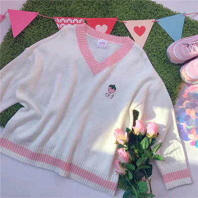 Sweet Knitwear Strawberry Vest   HA1297 - Image 4