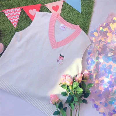 Sweet Knitwear Strawberry Vest   HA1297 - Image 6