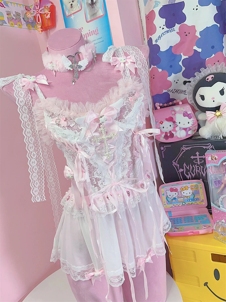 Sweet lace camisole dress HA2481 - Image 3