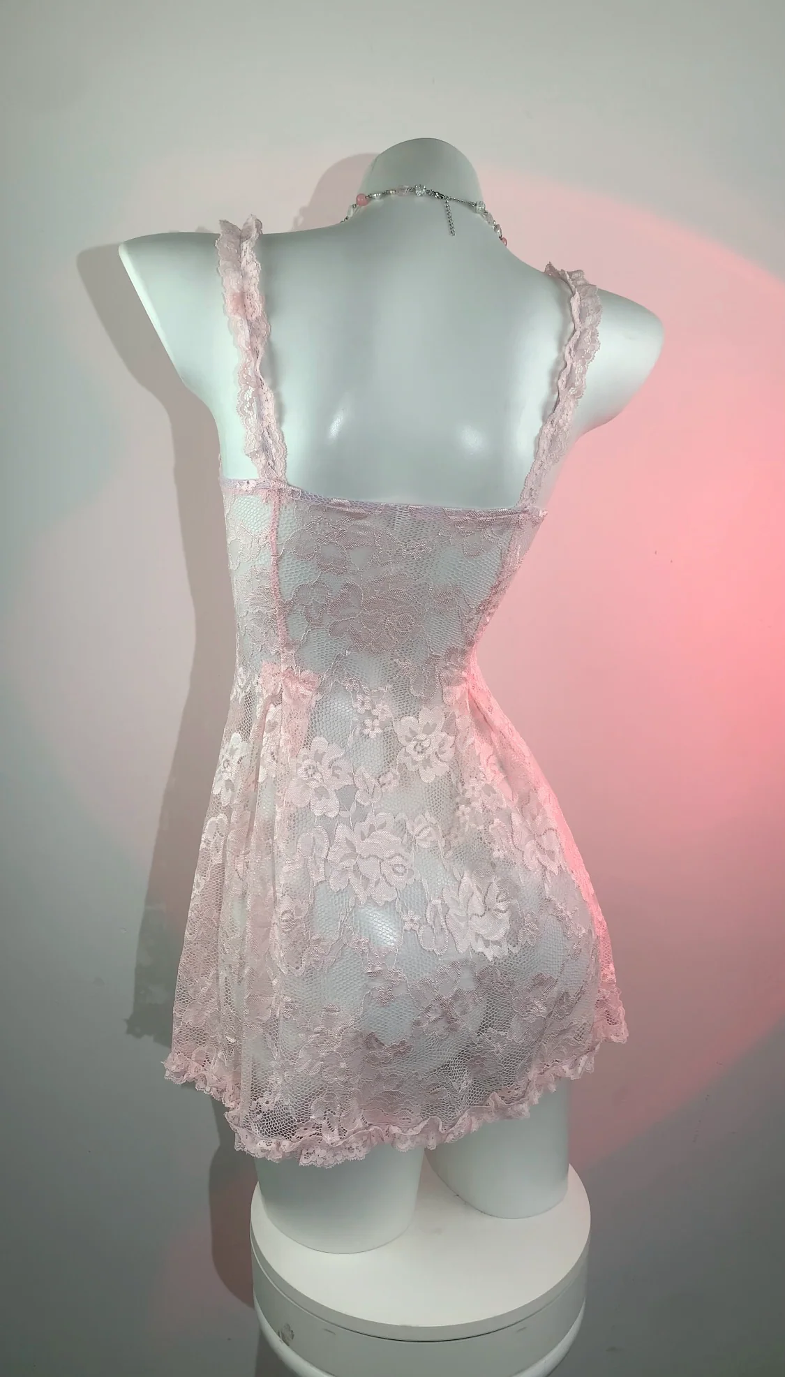 Sweet Lace pink dress HA2508 - Image 5