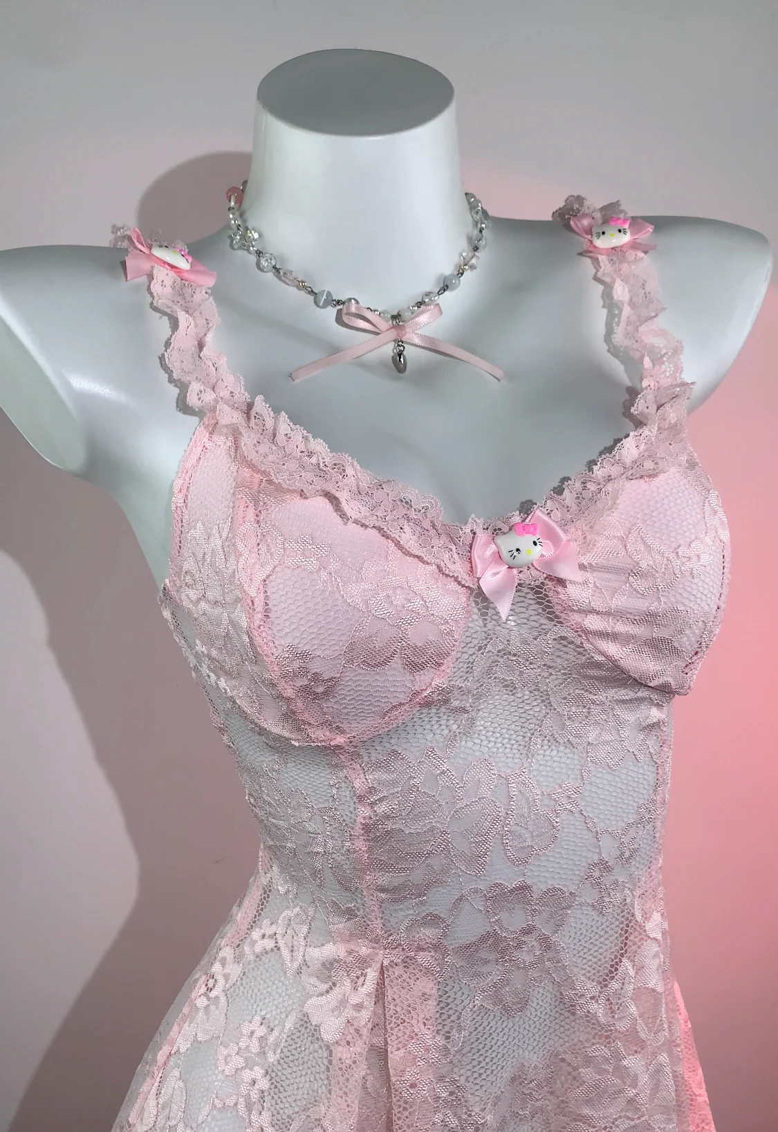 Sweet Lace pink dress HA2508 - Image 6