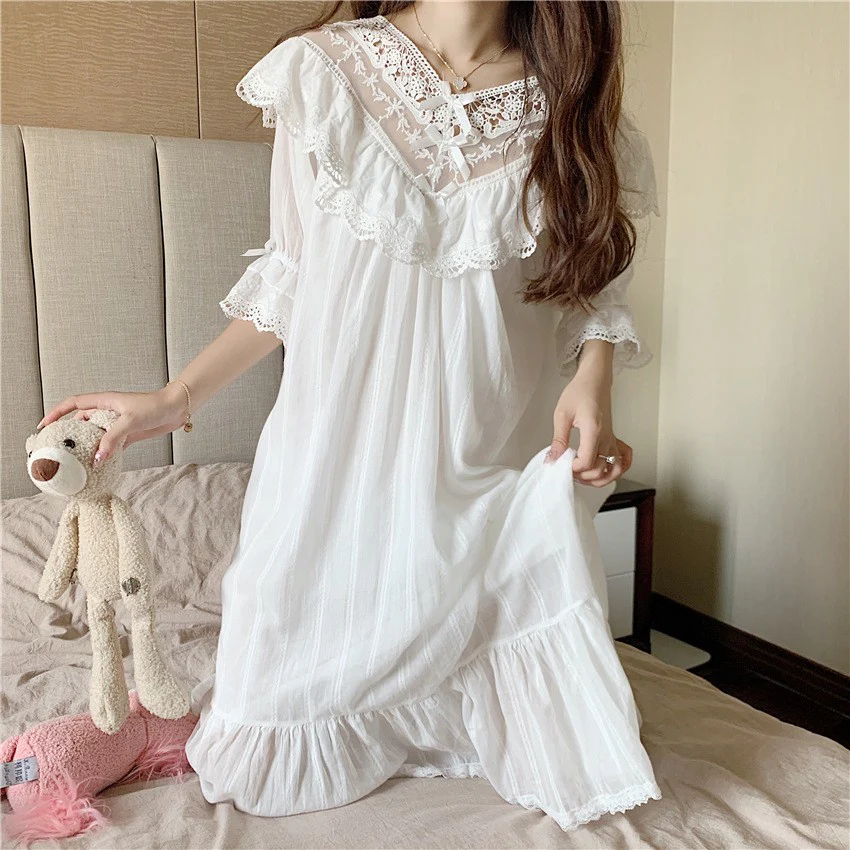 Sweet Mesh Bow Knot Nightdress  HA1290 - Image 4