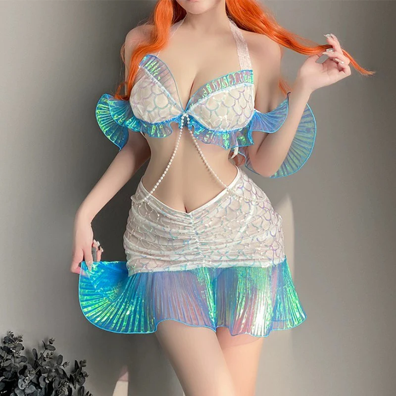 Sweet Mesh Mermaid Sling Dress   HA1681 - Image 4
