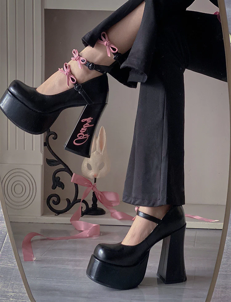 Sweet mid-heel lace-up shoes   HA1565 - Image 10