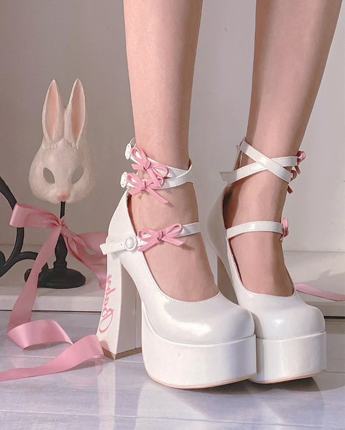 Sweet mid-heel lace-up shoes   HA1565 - Image 14